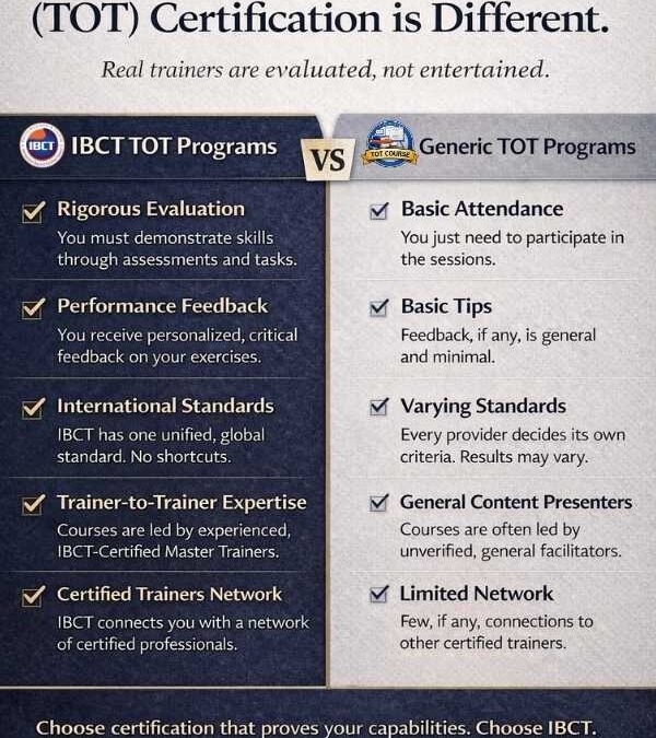 IBCT vs Generic TOT programs – Credibility Comes from Assessment